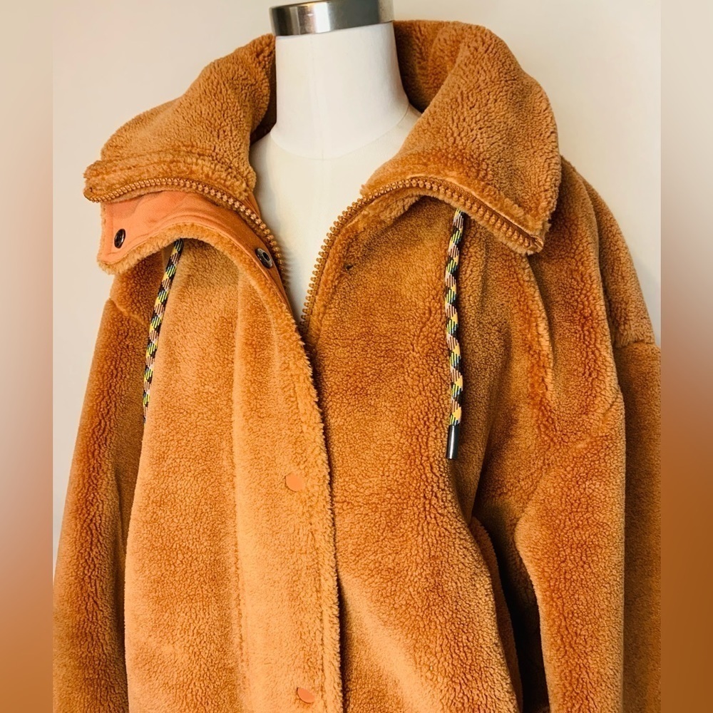 Elodie Women’s Fleece Burnt Orange  Zip Front Jacket NWOT SZ Small - Picture 3 of 9